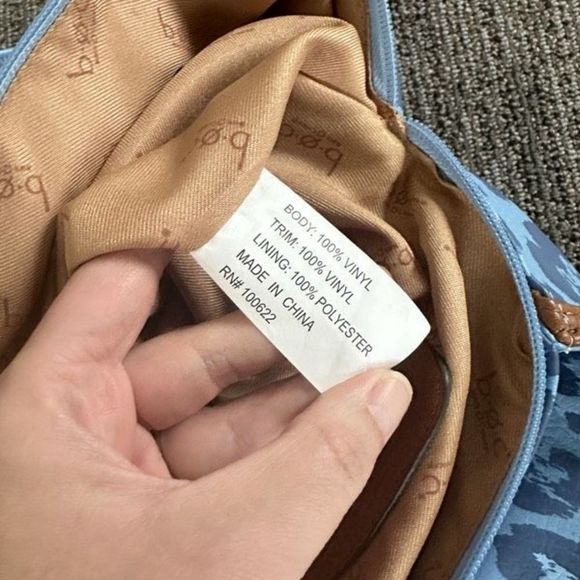 B.O.C. Blue Cheetah Print hobo Purse - Picture 7 of 14